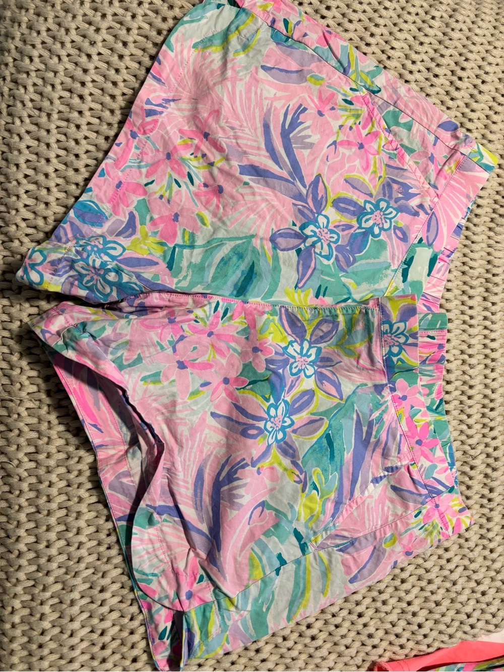 Lilly Pulitzer Pink, Aqua, Purple Floral Print Skirt